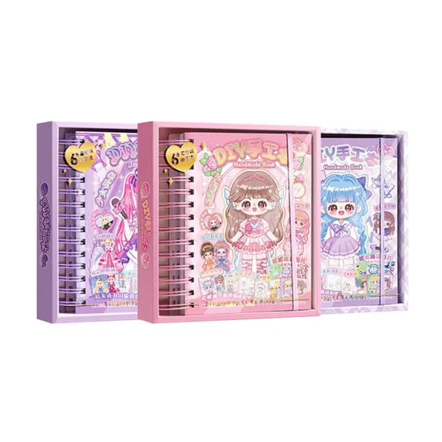 【QLZHS】六合一DIY手賬本 戳戳畫 百變換裝 水彩塗色本 益智玩具 安靜書(生日禮物/新年禮物/兒童節禮物)