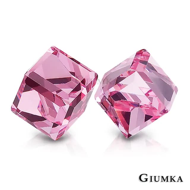 【GIUMKA】耳環．耳針．魔法水晶(櫻桃粉．閨蜜禮物)