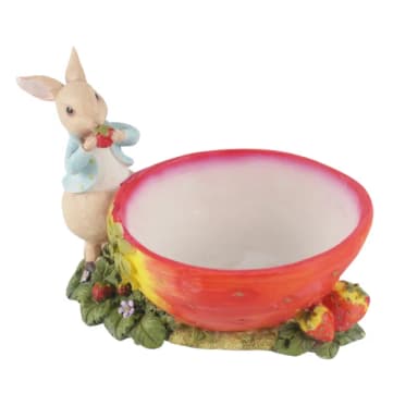 【英國比得兔Petter Rabbit】比得兔草莓小置物盤(擺飾 鑰匙零錢 糖果盤 入厝禮品 收納盒 poly)