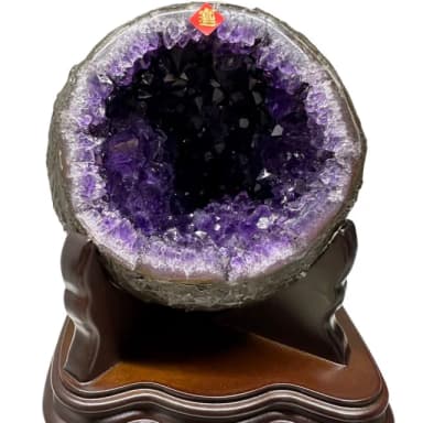 【恬芯晶品】JC13頂級烏拉圭紫晶洞3.71KG錢袋子(圓洞聚財招財貴人開運風水帝王紫水晶新居禮物新年新春)