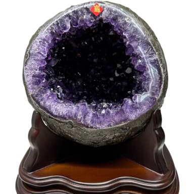 【恬芯晶品】JC17頂級烏拉圭紫晶洞6.32KG錢袋子(圓洞聚財招財貴人開運風水帝王紫水晶新居禮物新年新春)