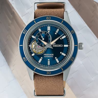 【SEIKO 精工】PRESAGE Style60’s 復古風 開芯機械腕錶 母親節 禮物 推薦(SSA453J1/4R39-01A0B)