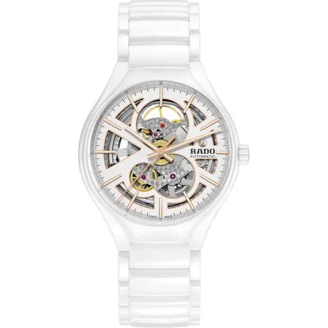 【Rado 雷達表】True 真系列開芯鏤空機械腕錶送禮推薦(R27106922/40mm)