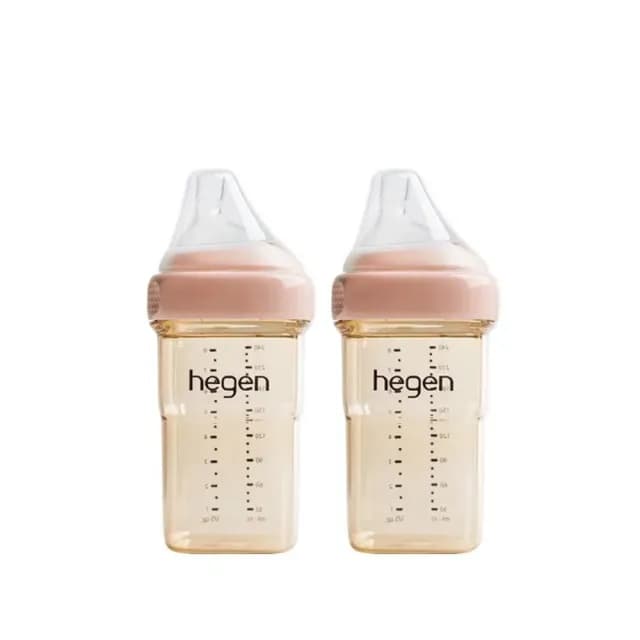 【hegen】金色奇蹟PPSU多功能方圓型寬口奶瓶 240ml 雙瓶組(母嬰用品 新生禮 月子中心 不含塑化劑)