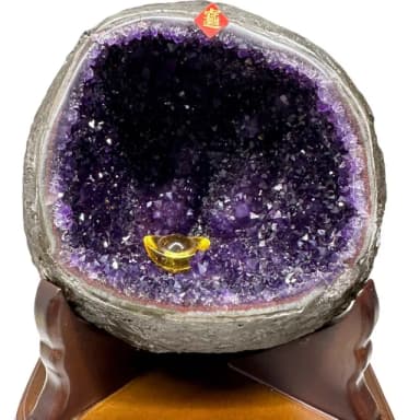 【恬芯晶品】JC37頂級烏拉圭紫晶洞4.63KG錢袋子(圓洞聚財招財貴人開運風水帝王紫水晶新居禮物新年新春)