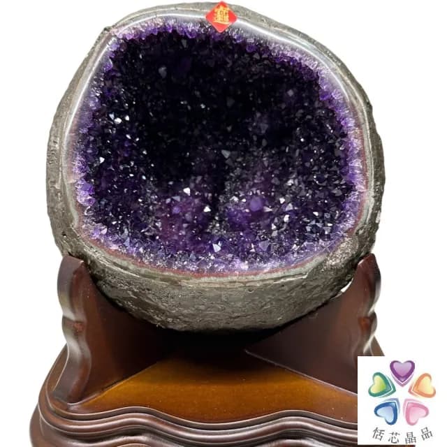 【恬芯晶品】JC37頂級烏拉圭紫晶洞4.63KG錢袋子(圓洞聚財招財貴人開運風水帝王紫水晶新居禮物新年新春)