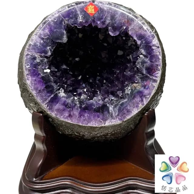 【恬芯晶品】JC47頂級烏拉圭紫晶洞4.8KG錢袋子(圓洞聚財招財貴人開運風水帝王紫水晶新居禮物新年新春)