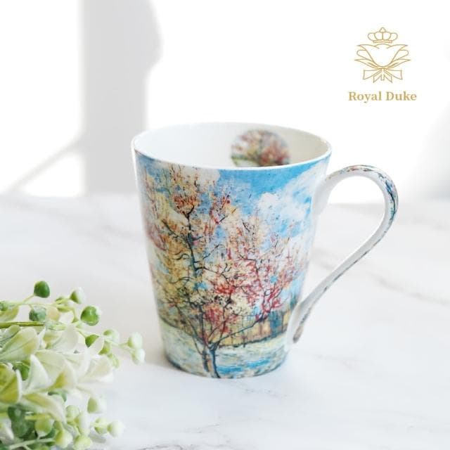 【Royal Duke】梵谷油畫-骨瓷馬克杯五入禮盒組(入厝禮 禮盒 杯子  馬克杯 咖啡杯 杯 交換禮物)