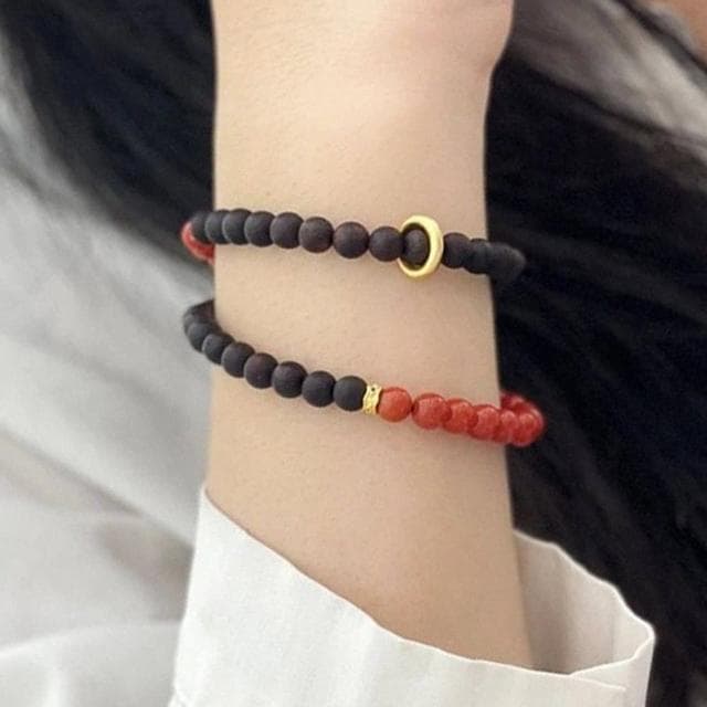 【LEESA】南紅瑪瑙\圓珠手鍊\佛珠手鍊\手環\疊戴手鍊\沉香手鍊\女手串\百搭手鍊\民族風飾品\送女生\禮物