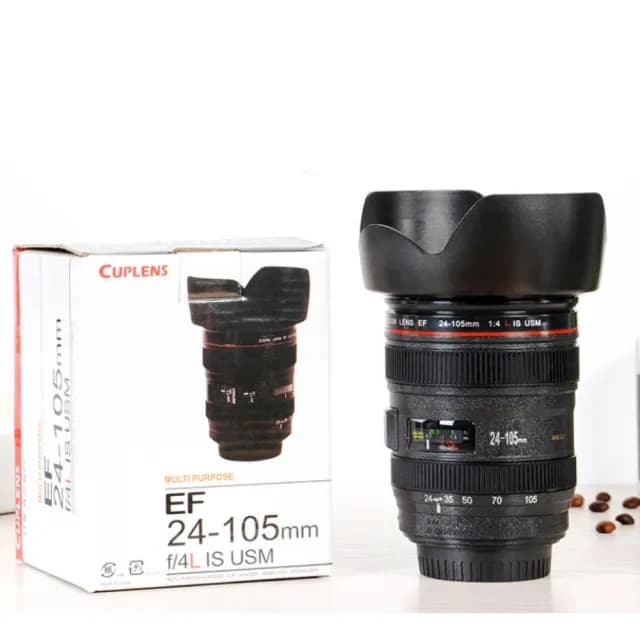 【May Shop】父親節禮物 創意遮光罩造型單眼相機鏡頭杯(KUSO創意聖誕交換禮物)