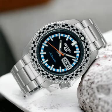 【SEIKO 精工】5 Sports 賽車風格 機械腕錶 黑色 男錶 指針錶 手錶 禮物 畢業(4R36-15K0D/SRPK67K1)