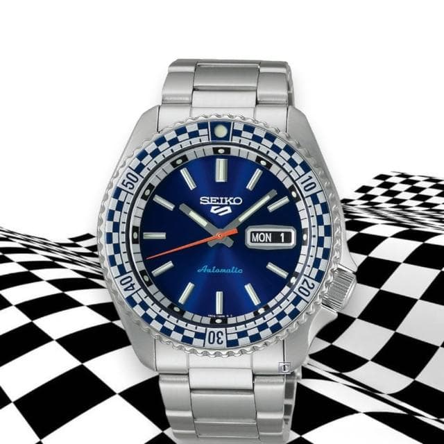 【SEIKO 精工】5 Sports 賽車風格 機械腕錶 藍色 男錶 指針錶 手錶 禮物 畢業(4R36-15Z0B/SRPK65K1)