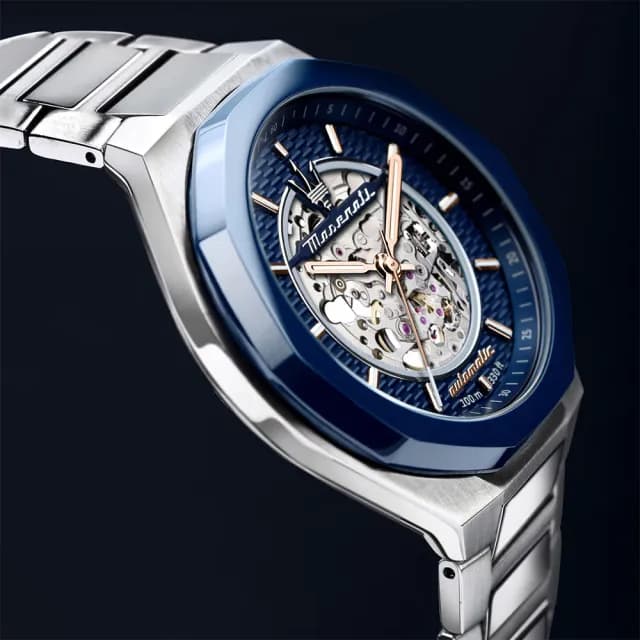 【MASERATI 瑪莎拉蒂】STILE 多角形鏤空機械錶-45mm 禮物 送禮 推薦(R8823142004)