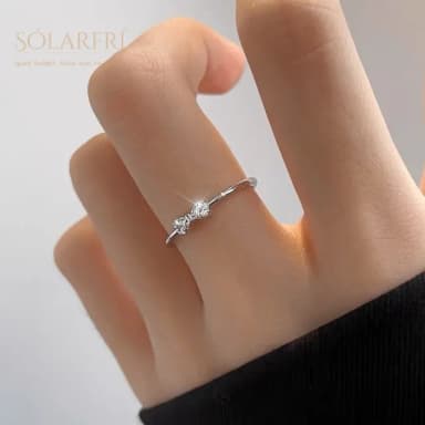 【SOLARFRi】輕奢閃耀戒指｜可調整戒圍大小禮盒包裝(閨蜜求婚女友老婆情人生日禮物)