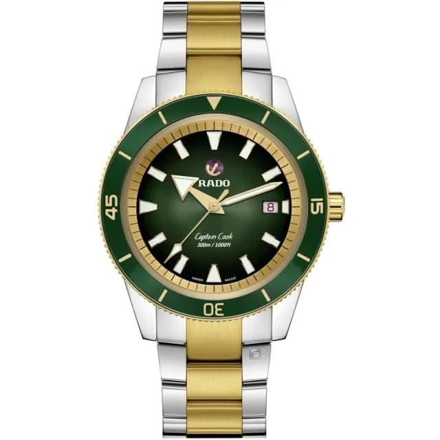 【Rado 雷達表】庫克船長 陶瓷框 自動機械 潛水錶送禮推薦(R32138303)