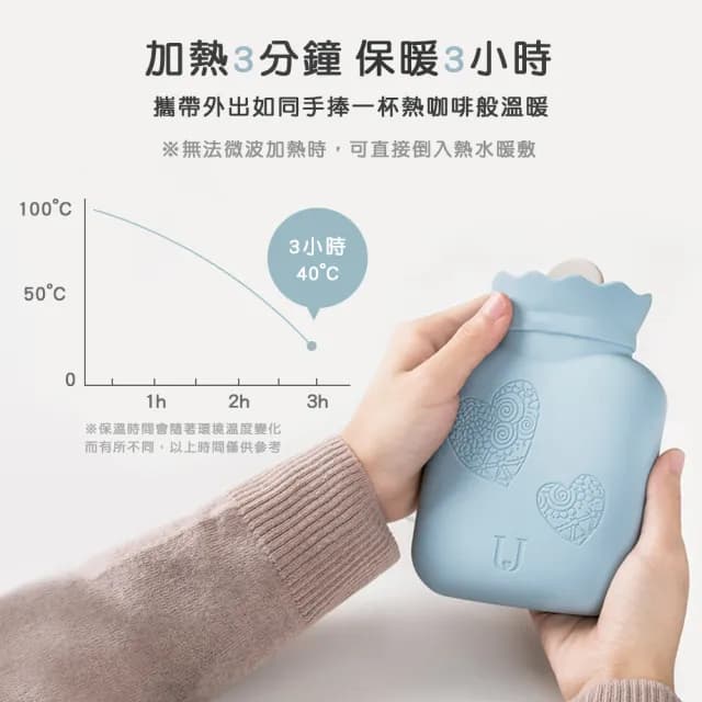 【樂邁家居】針織 愛心 熱水袋 熱敷袋 暖水袋 保暖 居家 辦公 交換禮物 冷熱兩用 可拆洗(可微波加熱)