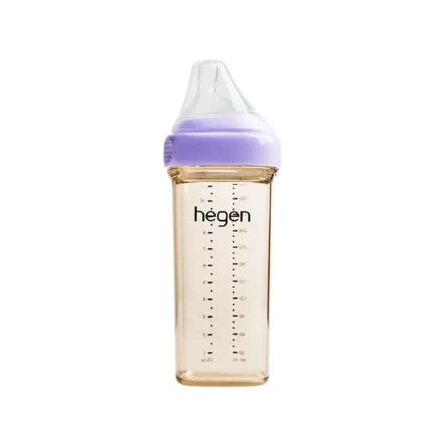 【hegen】金色奇蹟PPSU多功能方圓型寬口奶瓶 330ml - 漾紫(單入)