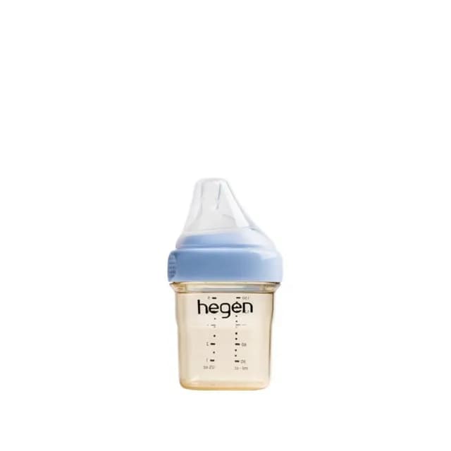 【hegen】金色奇蹟PPSU多功能方圓型寬口奶瓶 150ml - 沁藍(單入)
