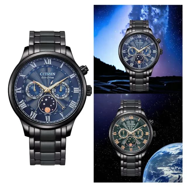 【CITIZEN 星辰】Eco-Drive 月相 光動能 男錶 手錶 禮物 推薦(AP1055-87L.AP1055-87X)