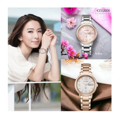 【CITIZEN 星辰】xC 自信魅力 光動能 腕錶 女錶 玫瑰金色 禮物 手錶 畢業 禮物(EW2425-57W.EW2426-54A)