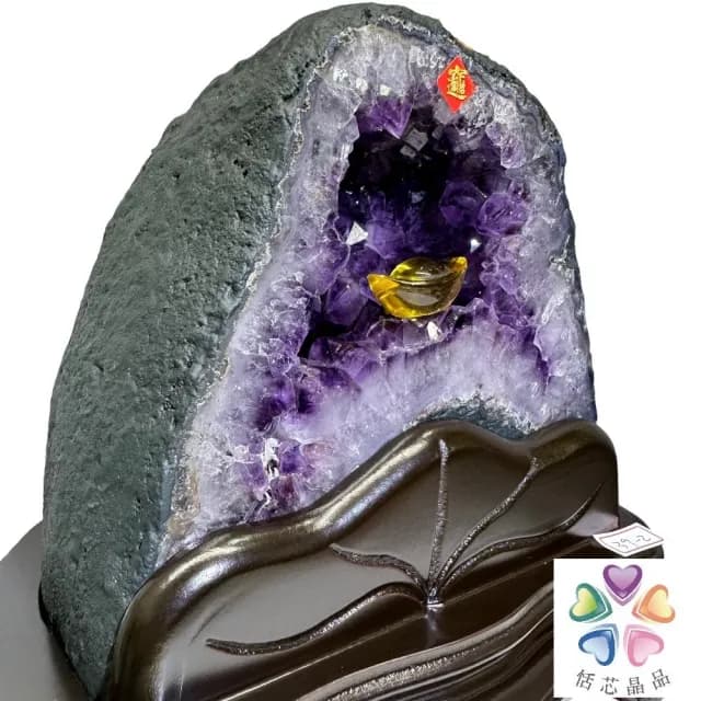 【恬芯晶品】4.45kg精選巴西土型紫水晶洞新居財位擺設XA8(紫鈦晶晶洞開運招財招貴人開業財位新年新春禮物)