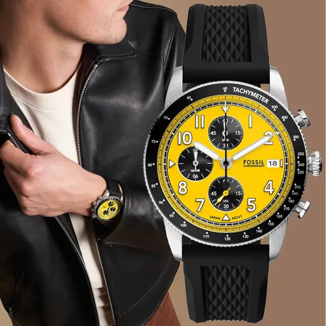 【FOSSIL】Sport Tourer 城市探險計時手錶-42mm 禮物 送禮 推薦(FS6044)