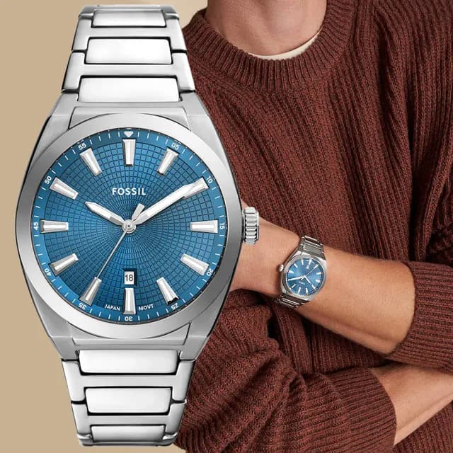【FOSSIL】Everett 復古紳士手錶-42mm 禮物 送禮 推薦(FS6054)