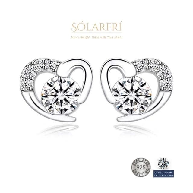 【SOLARFRi】銀針耳環｜優選親膚材質配戴舒適 附品牌禮盒包裝(閨蜜情人女友母親老婆禮物)