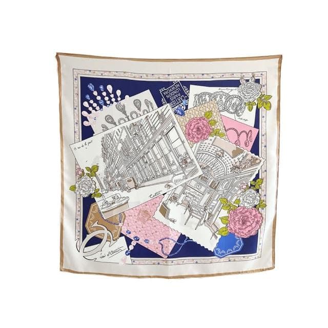 【Jun Jun】蠶絲絲巾 真絲斜紋綢絲大方巾 88x88cm(唯美城堡)