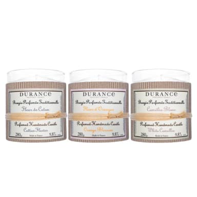 【DURANCE 朵昂思】手工精油蠟燭 280g-多款可選(專櫃公司貨-棉花田/橙花/山茶花)