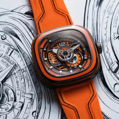 【SEVENFRIDAY】彩色碳纖維 透視自動上鍊機械錶-47X47.6mm 送禮 禮物 推薦(PS3/03)