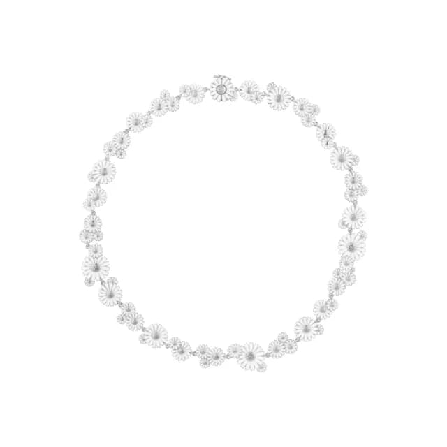 【Georg Jensen 官方旗艦店】DAISY 層疊項鍊(純銀 白瓷琺瑯 項鍊)