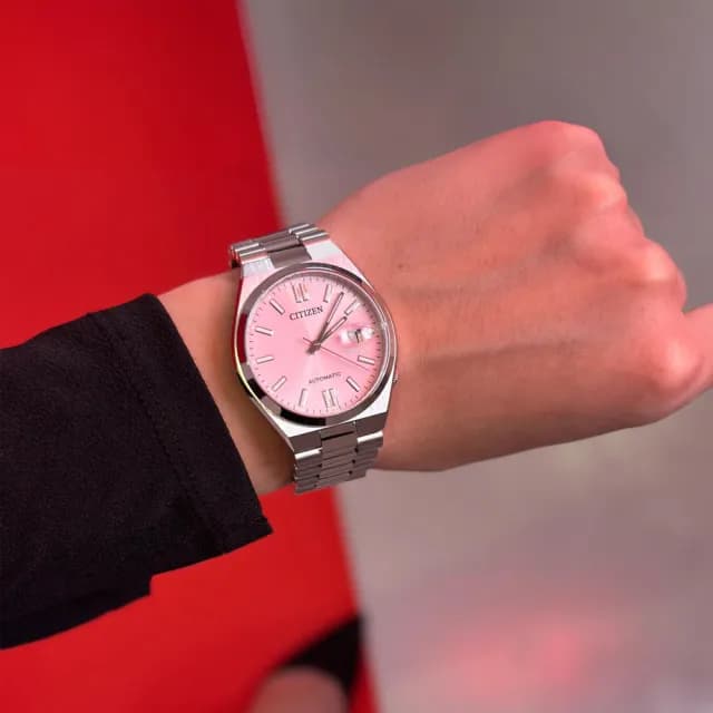 【CITIZEN 星辰】Mechanical系列 PANTONE 限定款 夢幻粉 機械腕錶 畢業禮物 送禮 推薦(NJ0158-89X)