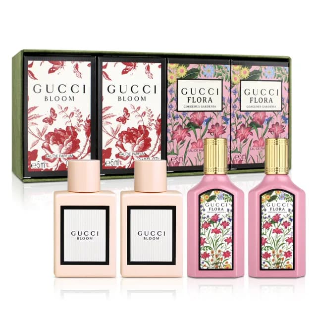 【GUCCI 古馳】花悅幻夢女性小香禮盒-5mlX4入(平行輸入)