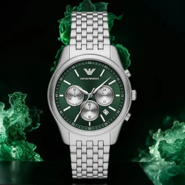 【EMPORIO ARMANI】亞曼尼 Antonio 紳士三眼計時手錶-41mm 禮物 送禮 推薦(AR11581)