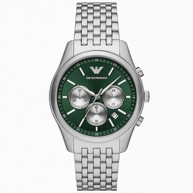 【EMPORIO ARMANI】亞曼尼 Antonio 紳士三眼計時手錶-41mm 禮物 送禮 推薦(AR11581)