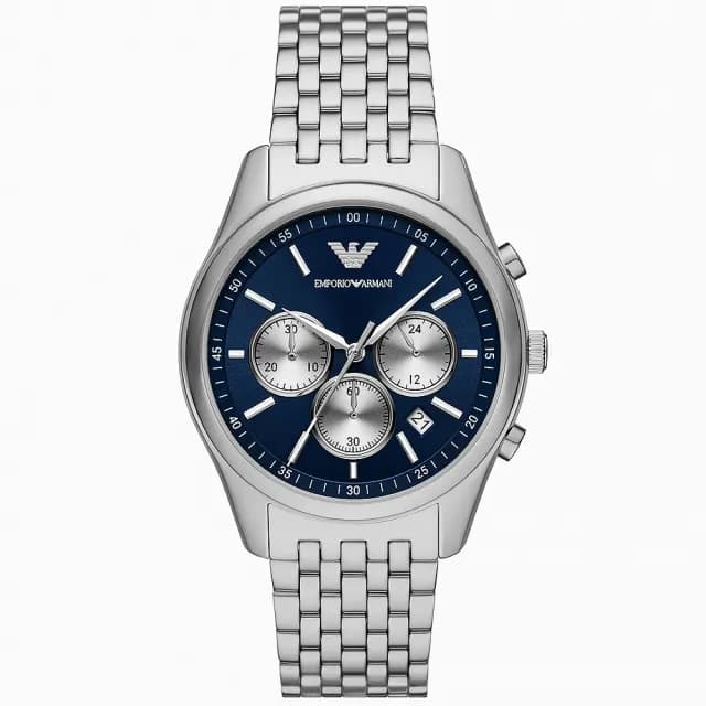 【EMPORIO ARMANI】亞曼尼 Antonio 紳士三眼計時手錶-41mm 禮物 送禮 推薦(AR11582)