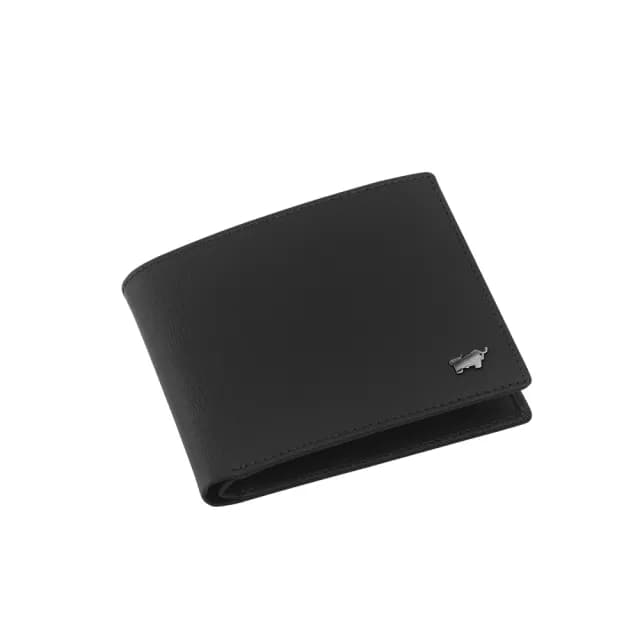 【BRAUN BUFFEL 德國小金牛】台灣總代理 默瑟-II 4卡零錢袋皮夾-黑色(88父親節禮物 男包皮夾/BF384-315-BK)