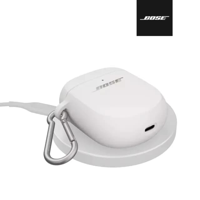 【BOSE】QuietComfort 消噪耳塞 矽膠無線充電盒保護套 霧白色(通用 II / Ultra)