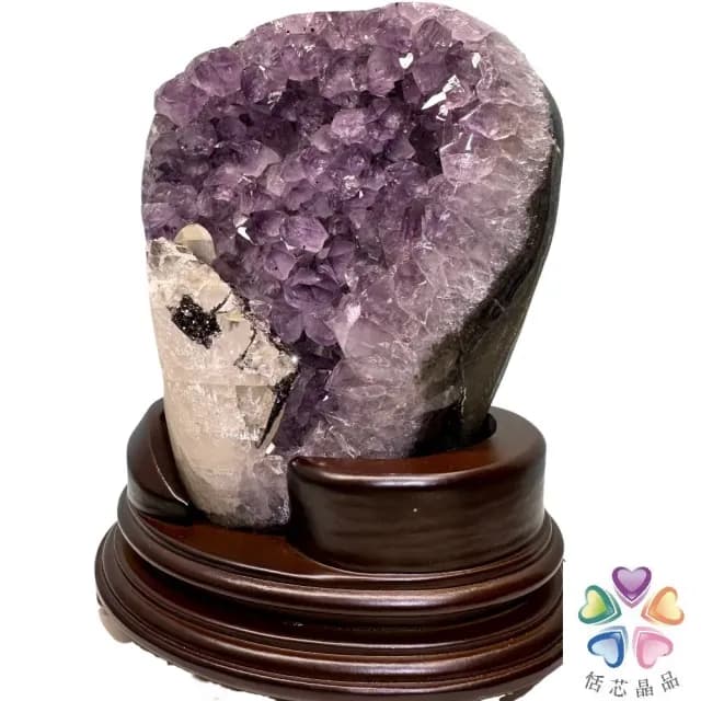 【恬芯晶品】UK7烏拉圭方解石水晶開運外來財(紫水晶消磁淨化財運財位招財招貴人紫晶鎮新年禮物新春)