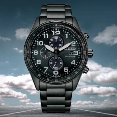 【CITIZEN 星辰】Chronograph 光動能 碼錶計時 三眼男錶 父親節 送禮 禮物推薦(CA0775-79E)