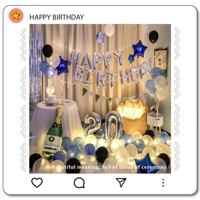 【氣球王國】玫瑰金生日派對套餐氣球組(生日佈置 派對 告白求婚 周歲慶生 畢業 紀念日 布置)