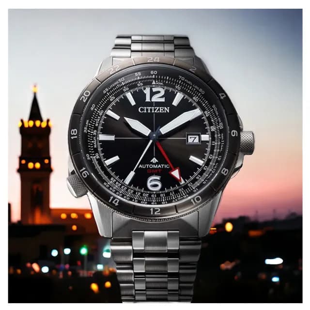 【CITIZEN 星辰】PROMASTER 限量 飛行錶 GMT 抗磁 機械錶 男錶 手錶 畢業 禮物 推薦(NB6046-59E)