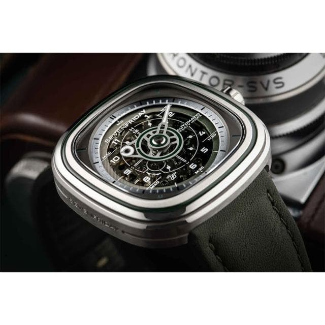 【SEVENFRIDAY】T系列 軍綠色漸層機械錶-45mm 送禮 禮物 推薦(T1/06)