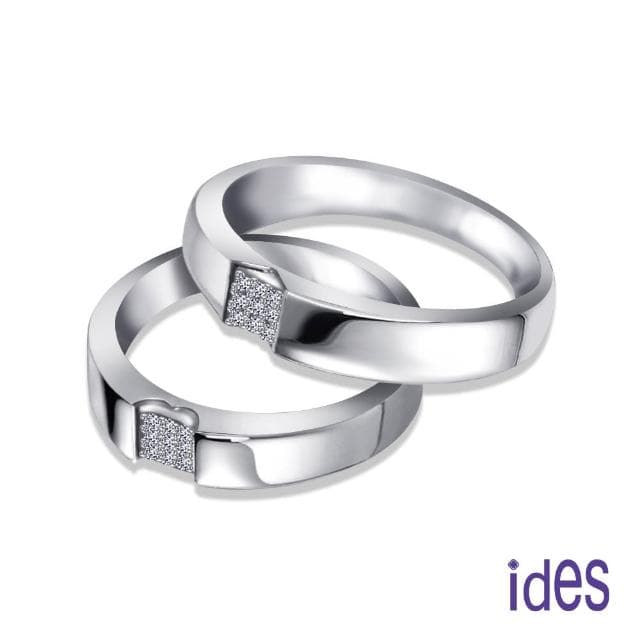 【ides 愛蒂思】情人禮物 鑽石戒指 時尚設計鑽石對戒求婚結婚戒情侶戒/愛完整