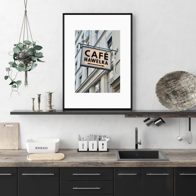 【菠蘿選畫所】CAFE HAWELKA - 42x60cm(攝影咖啡裝飾掛畫/咖啡店裝飾/廚房掛畫/開店送禮)