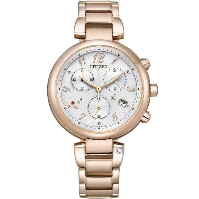 【CITIZEN 星辰】CITIZEN 星辰 XC 台灣限定 西洋情人節推薦 女錶 玫瑰金色 藍寶石 畢業 禮物(FB1456-65B)