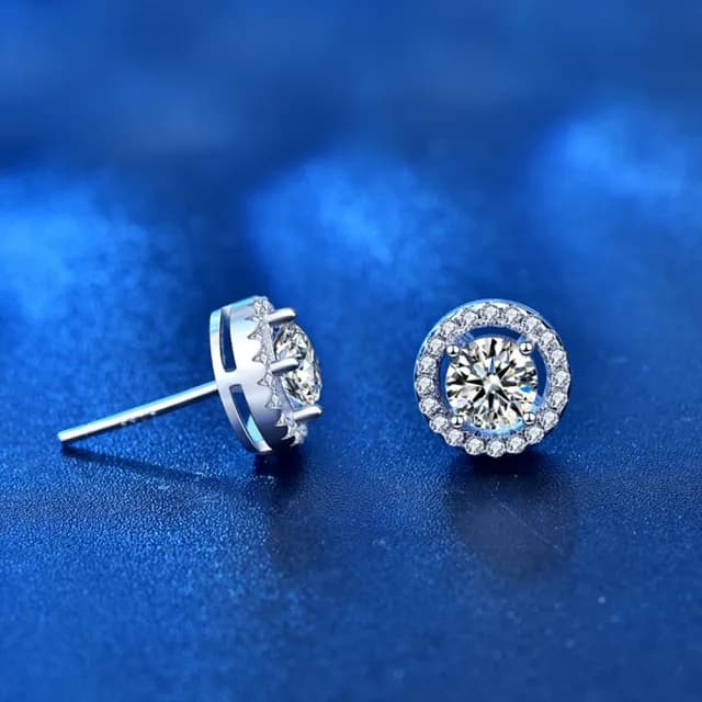 【巴黎精品】現貨+預購 莫桑鑽石耳環925純銀耳環耳針銀飾(0.5克拉女飾品生日情人節禮物p1as8)