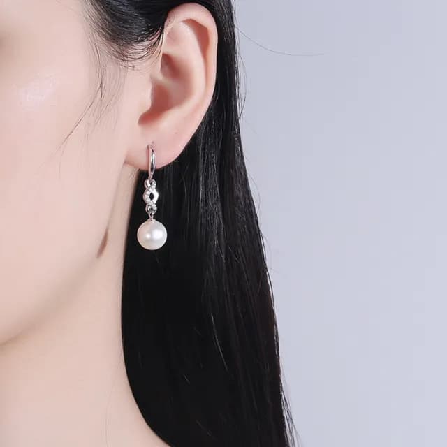 【925 STARS】純銀925耳環 美鑽耳環/純銀925微鑲美鑽8字造型珍珠耳環(3款任選)