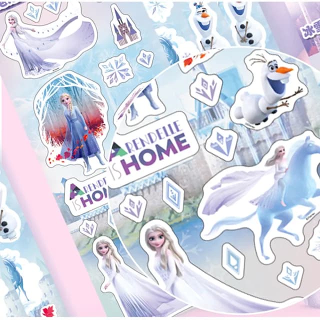 【TDL】艾莎冰雪奇緣立體泡泡貼紙立體貼紙兒童獎勵貼紙玩具12張組 132774(生日禮物 聖誕節 平輸品)